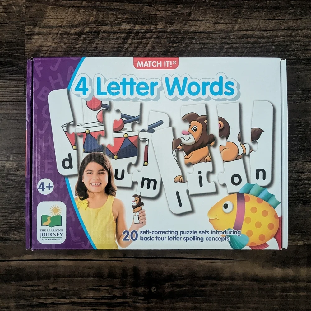 The Learning Journey 4 Letter Words Puzzle Set